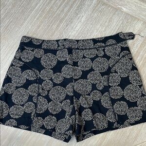 Black and White  Shorts with Distinctive Pattern